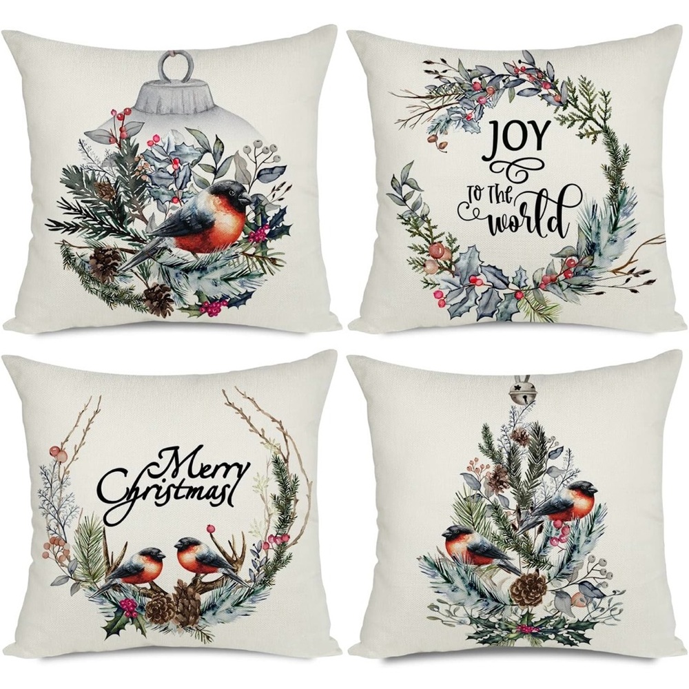 ***😀4 Artmag NWOT Christmas pillow covers.